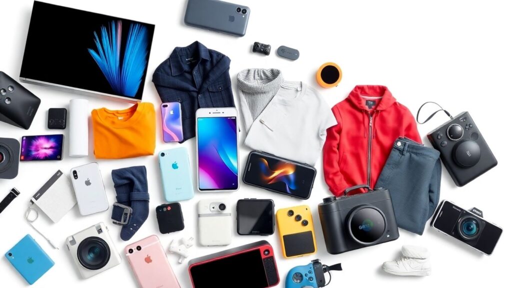 Collage of top dropshipping products for 2025.